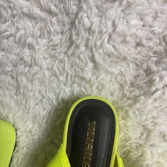 Liliana Barista-3 platform wedge Textile Neon Green Women's Sandals SZ11 - Picture 6 of 11